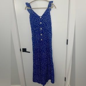 Royal blue polka dot jumpsuit
